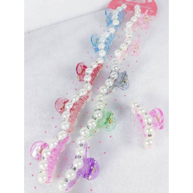 grosir  Jepit poni mutiara 12 pcs
