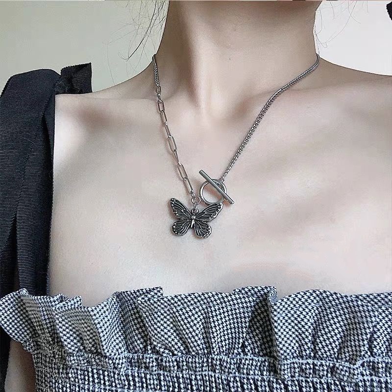 Butterfly Necklace Accessories Clavicle Chain Hip Hop Trend