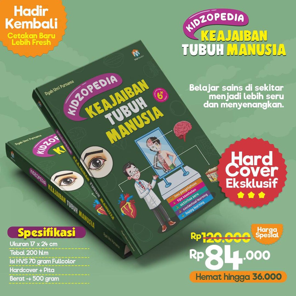 Buku Anak : KIDZOPEDIA TUBUH MANUSIA - Ziyad Books