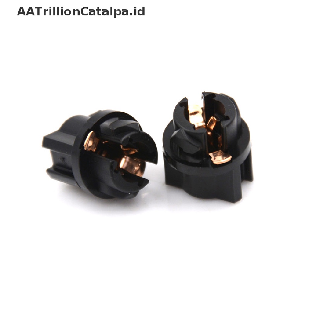 (AATrillionCatalpa) 10pcs T5 Soket Twist Lock Untuk Panel Instrumen Lampu Bohlam Dashboard Mobil