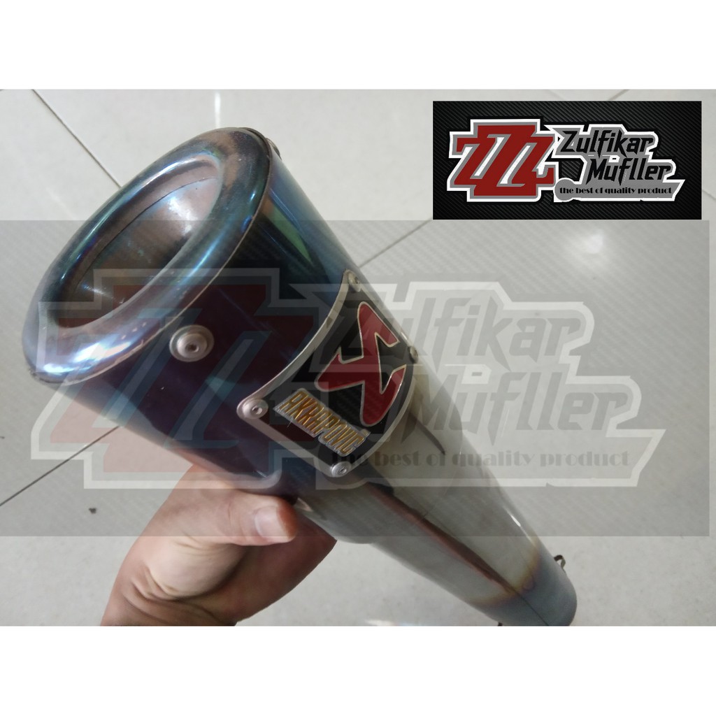 silincer knalpot racing akrapovic glas blue