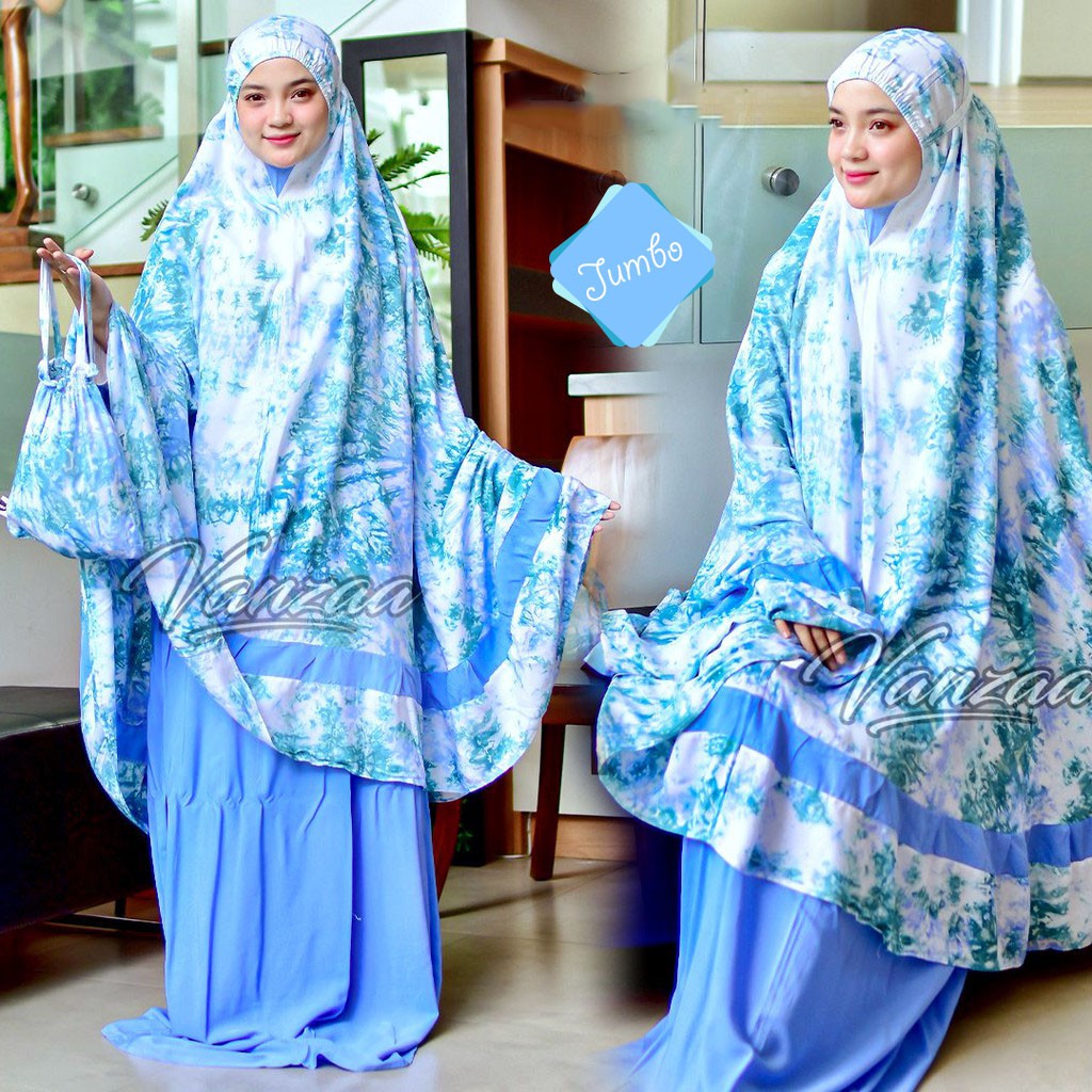 Mukena Bali Smoke Tiedye Premium ORIGINAL VANZAA | MUKENA DEWASA JUMBO 2021