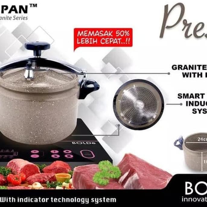 Panci Presto Bolde 24Cm - Granite Coating - Anti Lengket - Terbaik 