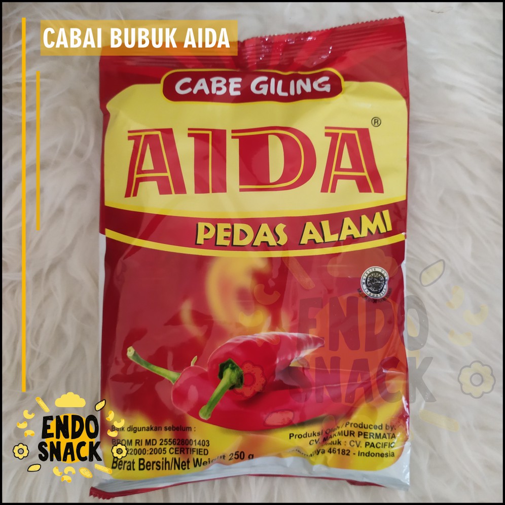 250 gr Cabe Kering AIDA Cabai Giling dijamin Pedass Bumbu Pelengkap Baso Aci, Seblak, Cimol