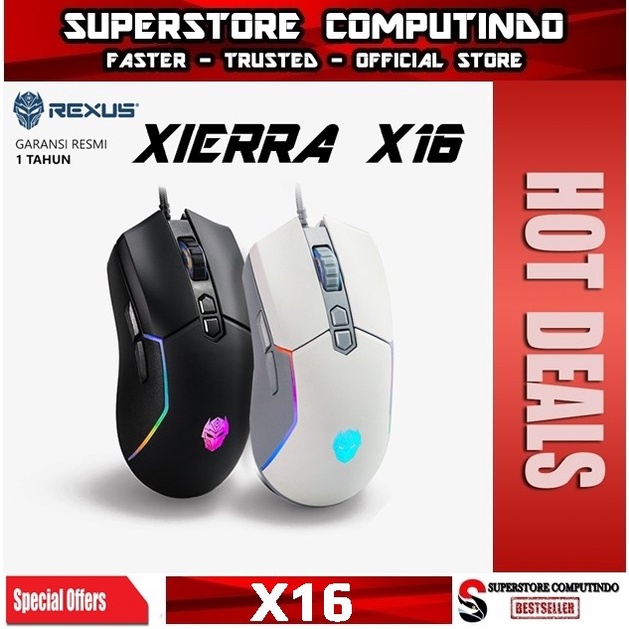 Rexus Xierra X16 - RGB Gaming Mouse