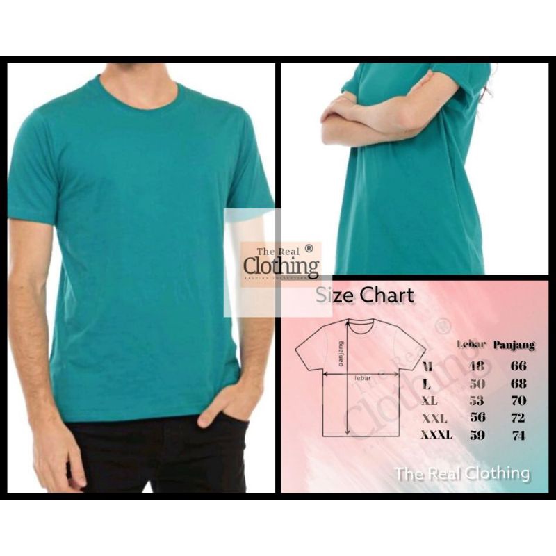 Kaos Polos Premium Soft 24S TOSCA / Kaos Polos Pria Wanita Tosca