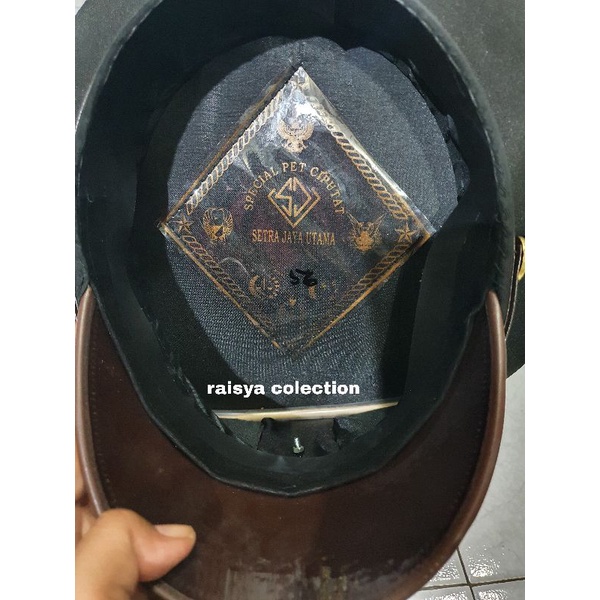 topi pet polisi bintara / topi pet bintara