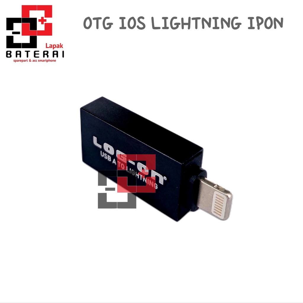 LOG - ON OT10 OTG Usb Iphone | OTG Lightning Bahan Metal