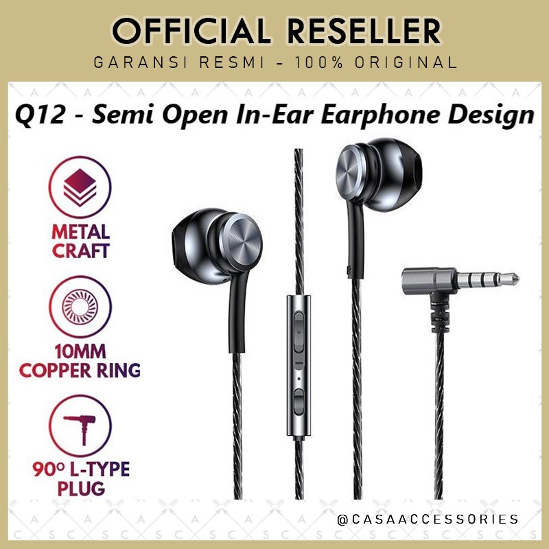 Vivan Q12 Semi In Ear Earphone Deep Bass / Headset Bass