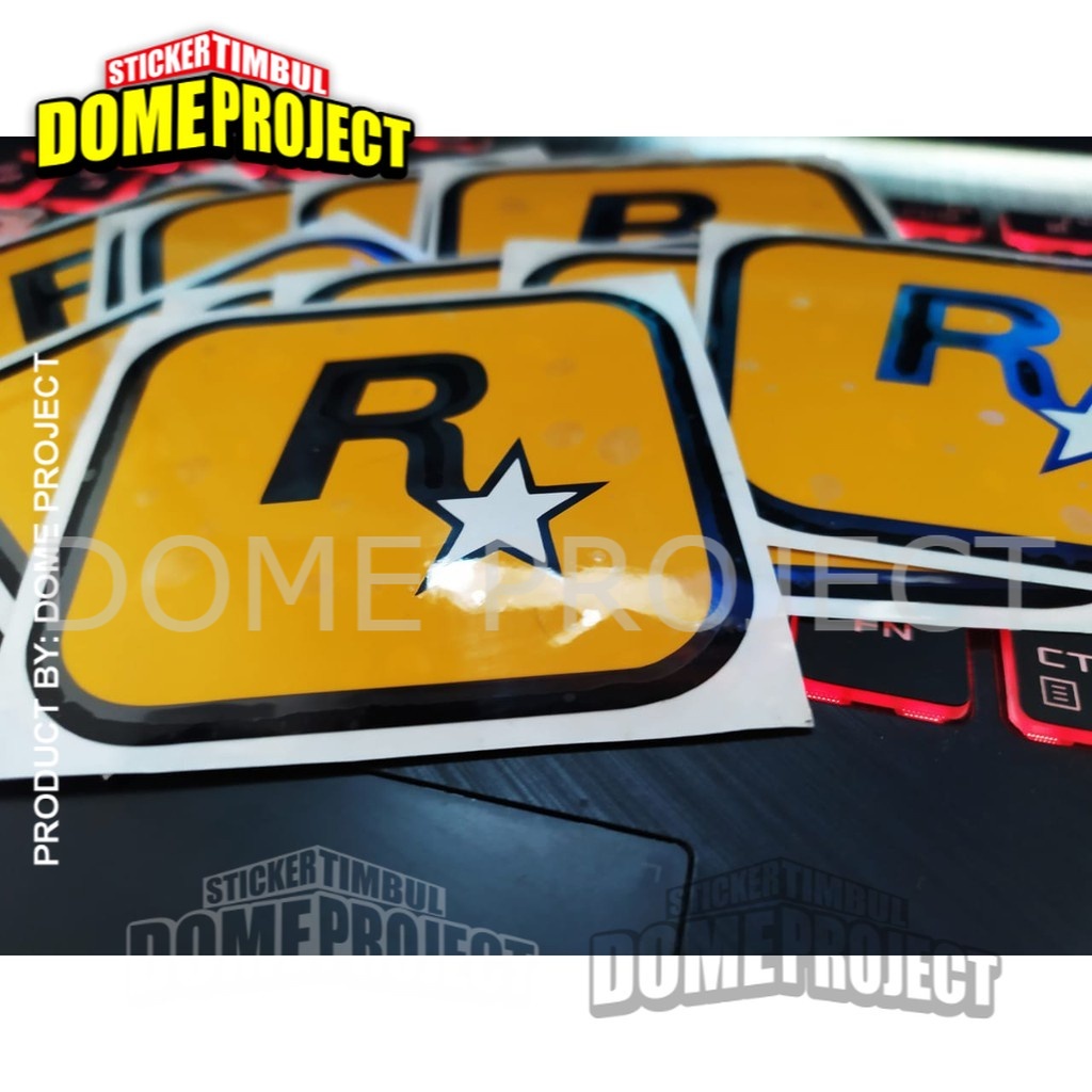 ROCKSTAR STIKER CUTTING STICKER STIKER AKSESORIS SEPEDA MOTOR