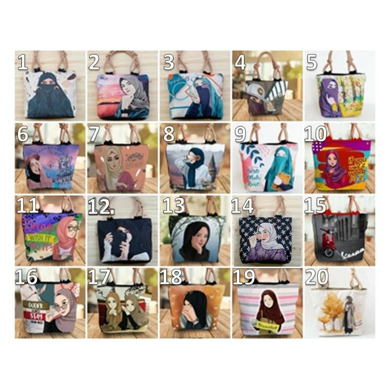 Totebag Polyester Printing Tali Dadung