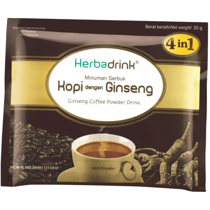 

Herbadrink Kopi Ginseng 1 Sachet