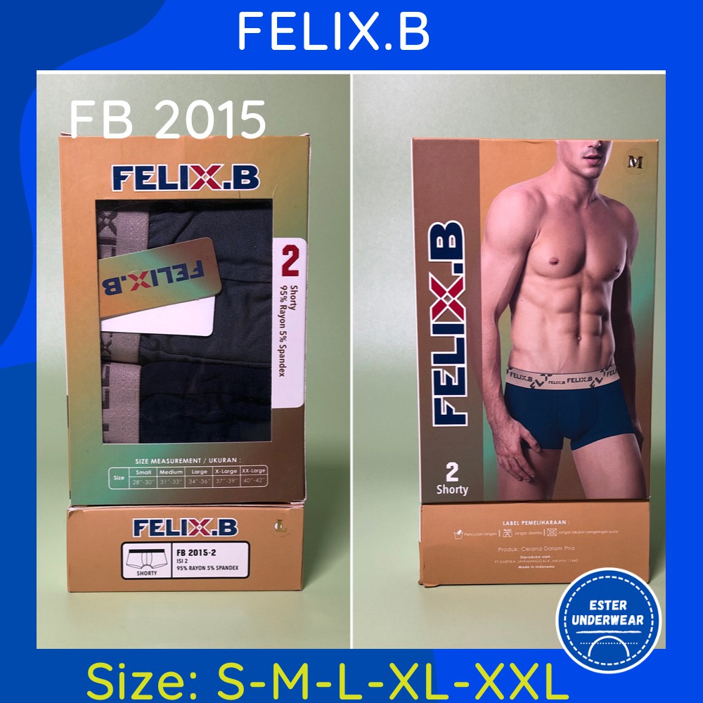 Celana Boxer Pria FELIX.FB 2015 ISI -2 PCS BEST SELLER