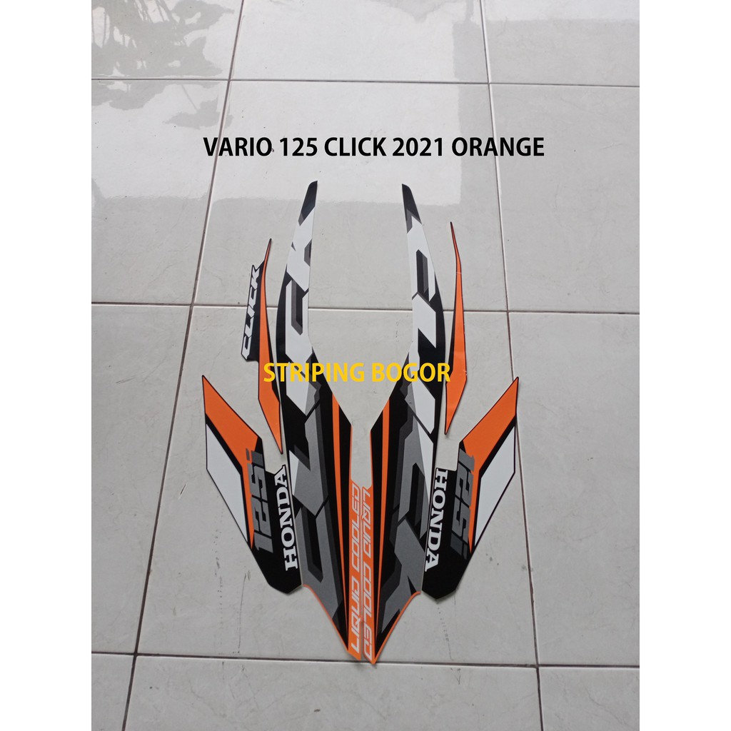 Sticker Motor Honda vario 125 Click 2021 Orange