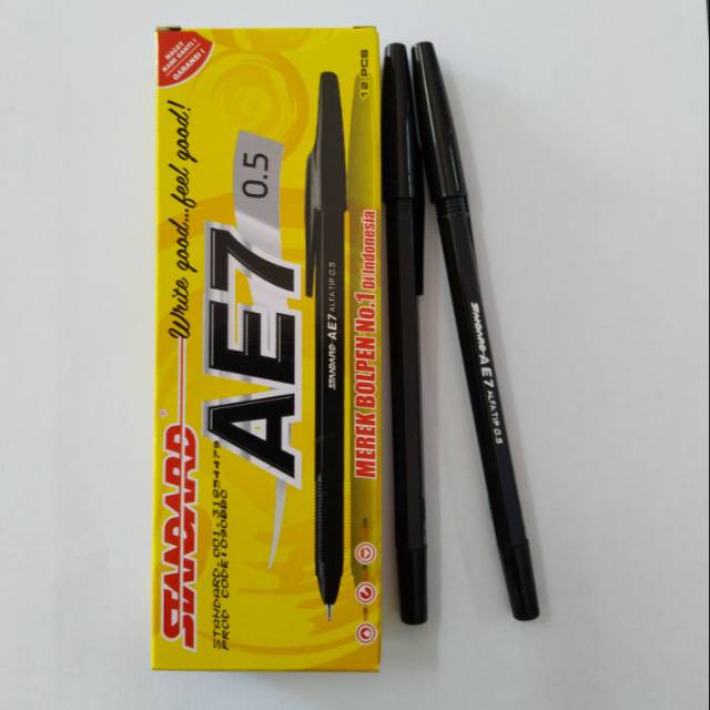 

Bolpoin Standard AE 7 Hitam / biru 1lusin