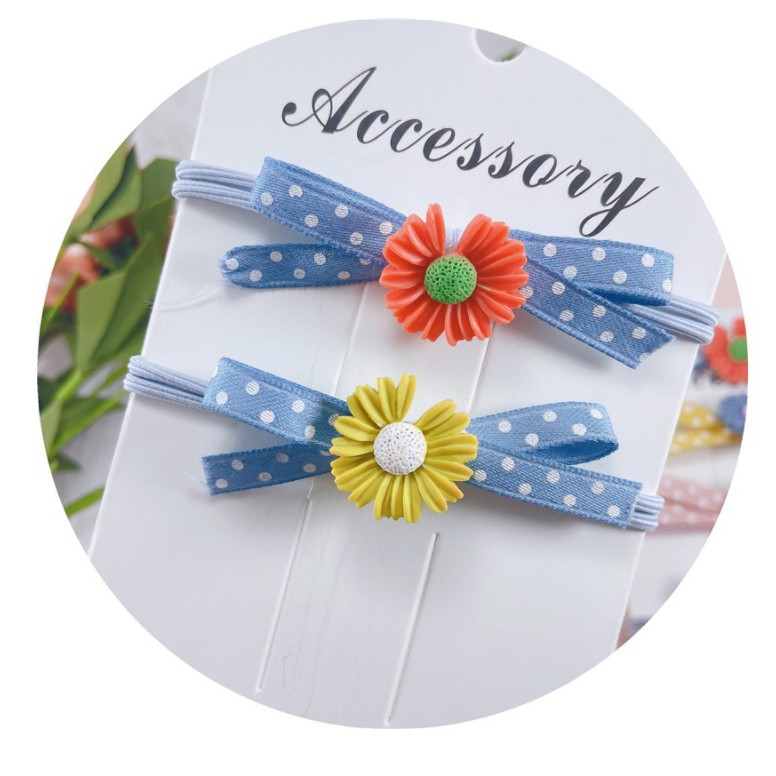 Karet Ikat Rambut DAISY PITA Akrilik Gaya Korea Import Murah Fashion Wanita Dewasa dan Anak Hairband