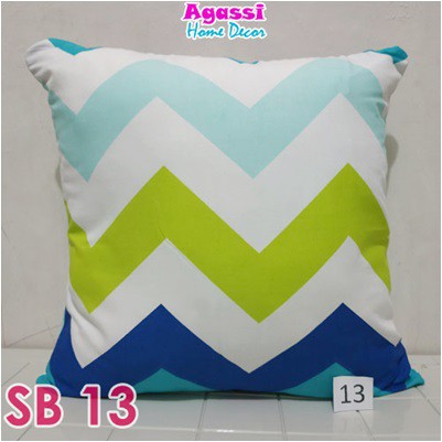 AGASSI Sarung Bantal Sofa Kursi Motif Zigzag Hijau AGASSI Sarung Bantal Sofa Kursi Motif Zigzag Hijau