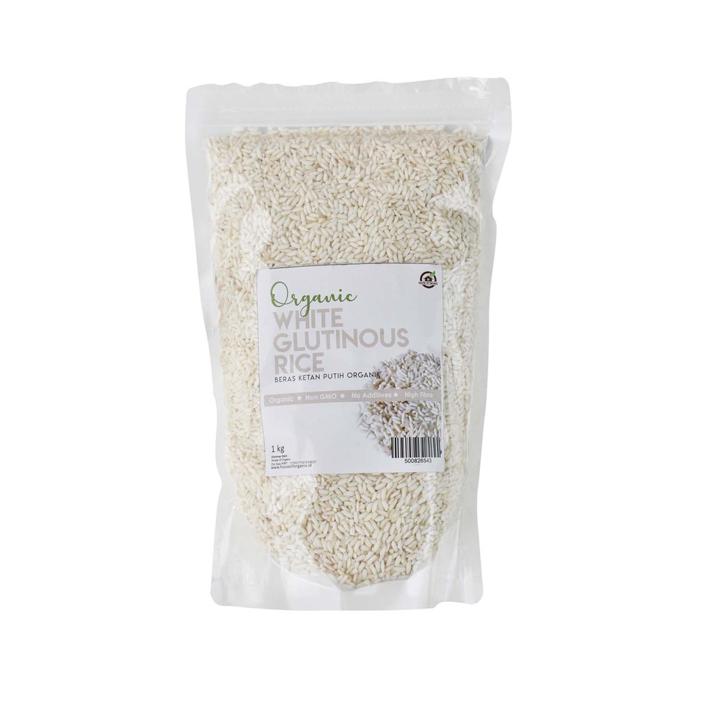 House Of Organix Organic White Glutinous Rice/Beras Ketan Putih 1 Kg