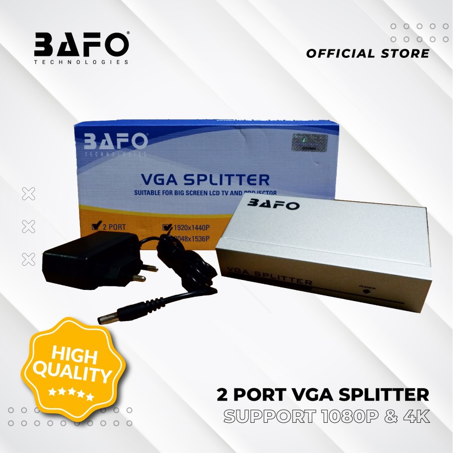 Spliter VGA 2 Port BAFO 250Mhz / Splitter 1-2