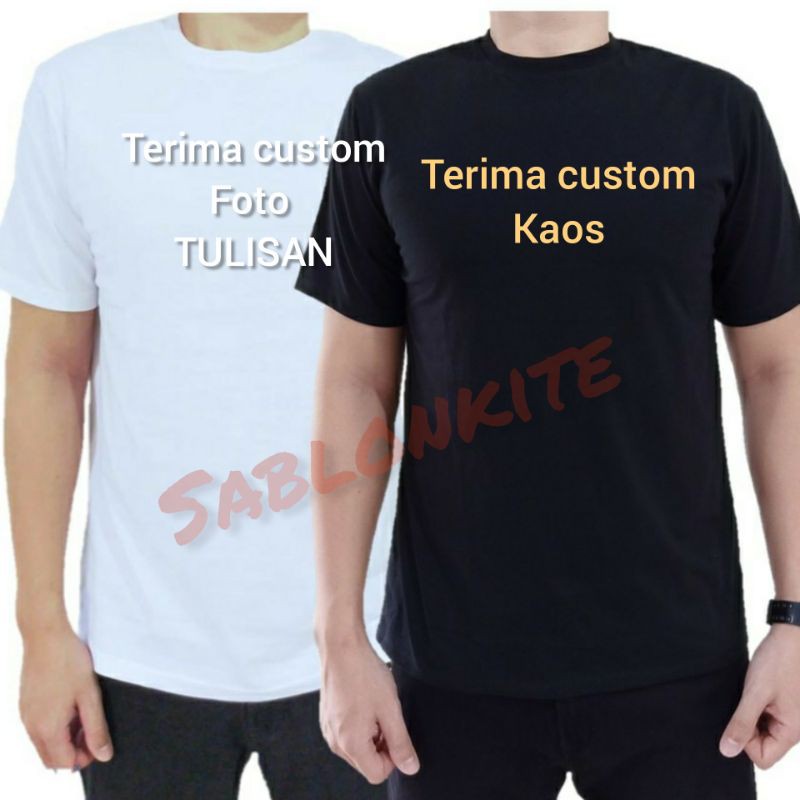 MURAH !!! KAOS DENGAN DESIGN CUSTOM KATA KATA SENDIRI, BAJU COMBED 30S