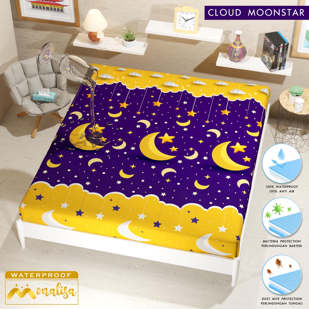 Monalisa Waterproof Sprei Uk 160/180 - Cloud Moonstar