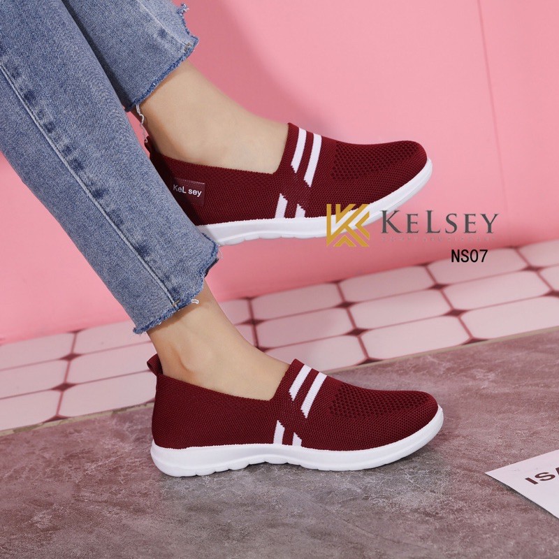 (GRATIS ALAS KAKI) NICOLE SEPATU #NS07 SNEAKERS WANITA KELSEY SEPATU FLYKNIT WANITA NYLON SNEAKERS CASUAL IMPORT