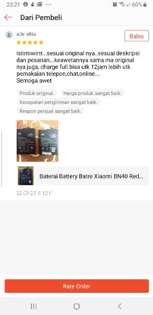 Baterai Battery Batre Xiaomi BN40 Redmi 4 Pro 4 Prime Original