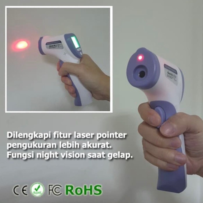 Thermogun Thermometer AIGURA hello DT8826 DT 8826 infrared non contact with laser pointer &amp; GP 100