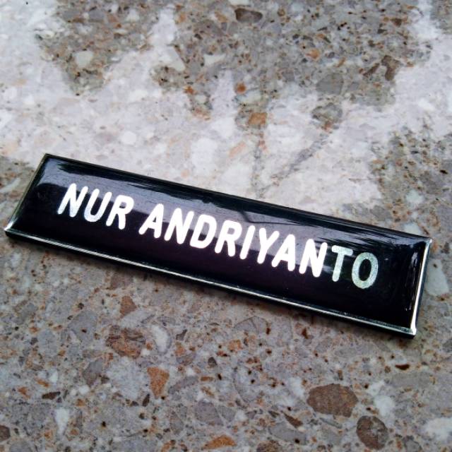 Name Tag Warna Silver / Perak # Name Tag Silver #Name Tag Indonesia #Papan Nama Dada Bagus