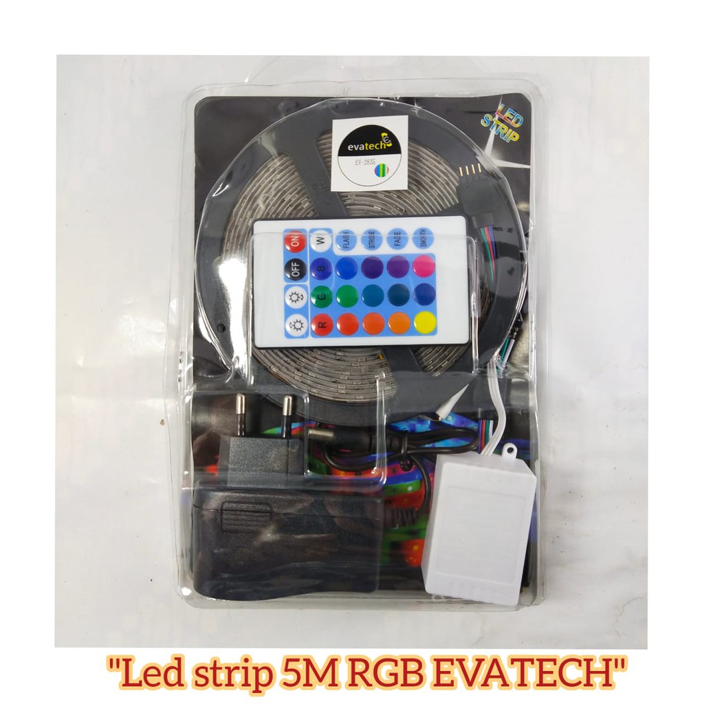 LAMPU LED STRIP RGB 5 Meter  - Lampu Hias Dinding Teras Tempel dengan remote