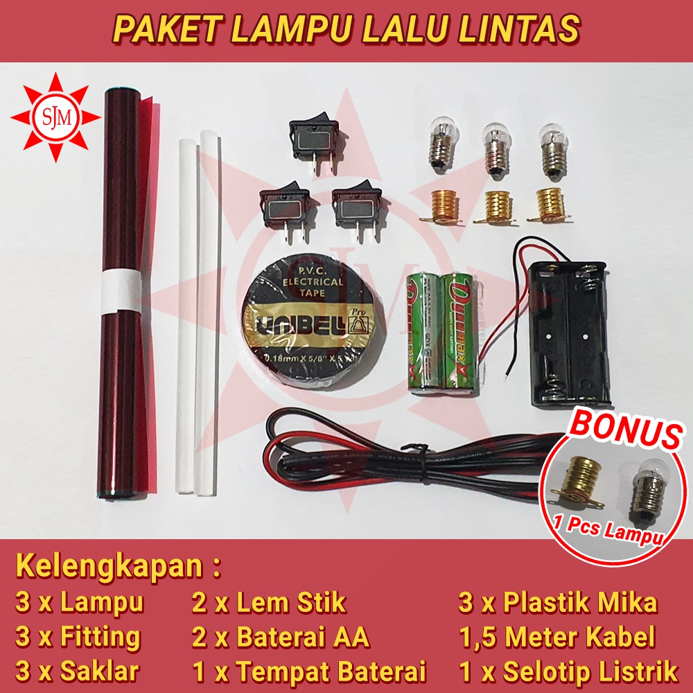 Paket Rangkaian Lampu Rambu Lalu Lintas Praktek Sekolah