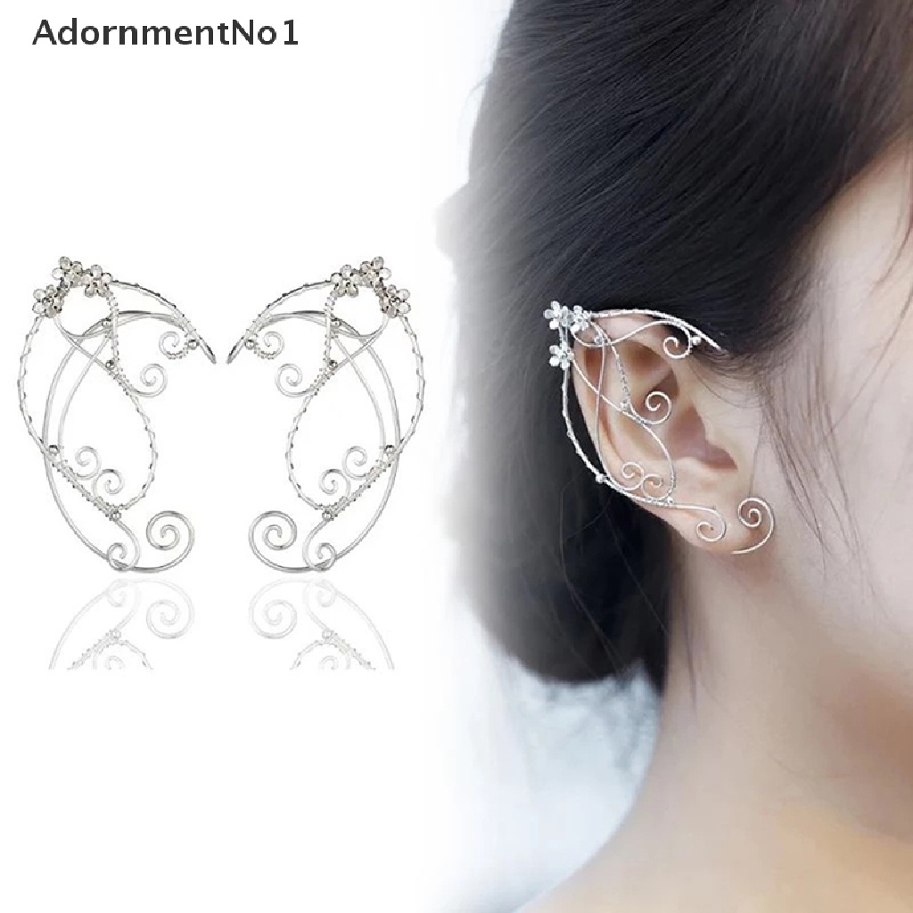 (AdornmentNo1) Anting Klip-On Desain Peri Filigree Untuk Wanita