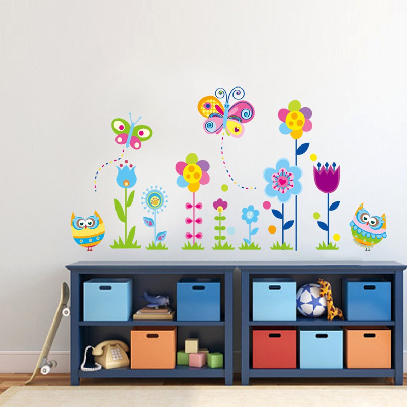 RELIZA WALLSTICKER BUNGA OWL KUPU BUTTERFLY ANAK KIDS JM5116 STIKER DINDING / WALL STICKER