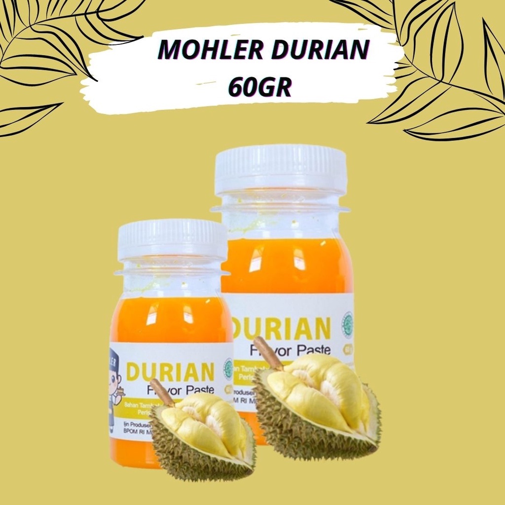 HALAL BPOM ✅ Perisa Pasta PANDAN DURIAN 60gr Pewarna makanan dessert syrup durian kocok / Essense un