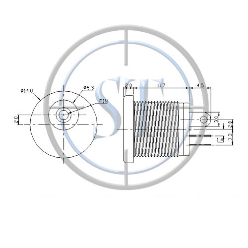 BA-39B Socket DC IN Bulat 2.1x5.5 Mount Box Arduino Female Box Sambungan Jack DC Bulat BA-39B