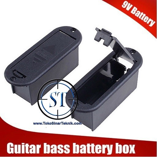 Box Holder Case Battery Baterai 9V Electric Guitar Bass Pickup musical Gitar Elektrik Holder Plastik Kotak Casing