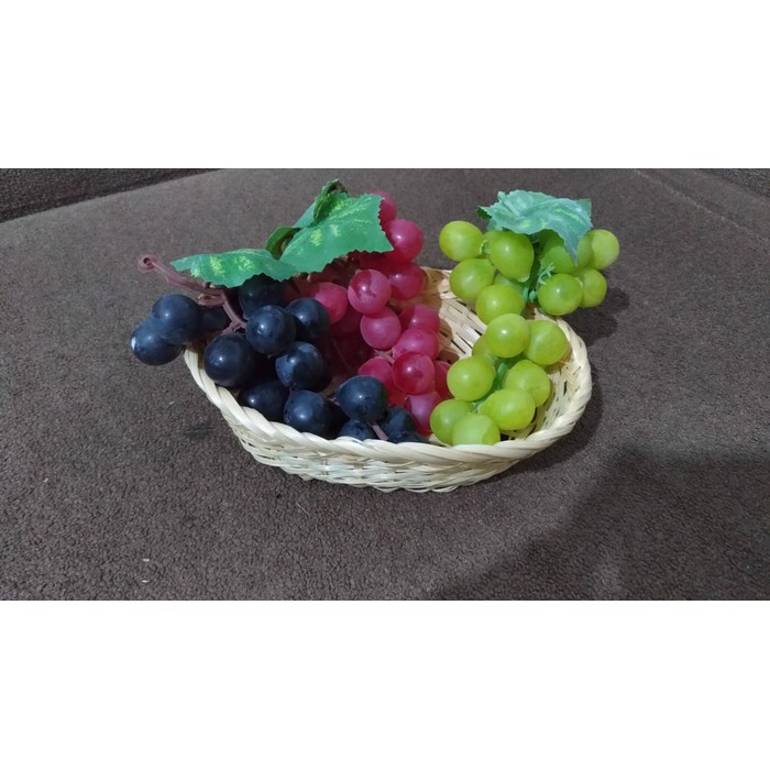 Jual buah anggur palsu hiasan meja / anggur plastik Limited