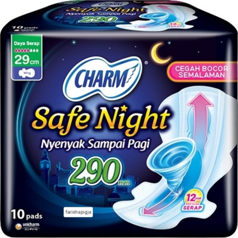 ✨ FSFF ✨ Pembalut Charm Safe Night 29 cm isi 10pads 20pads