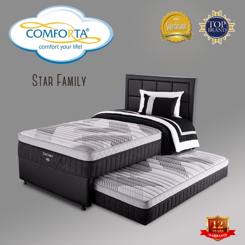 springbed comforta family 2 in 1 susun dorong promo ready makassar termurah matras kasur anak murah