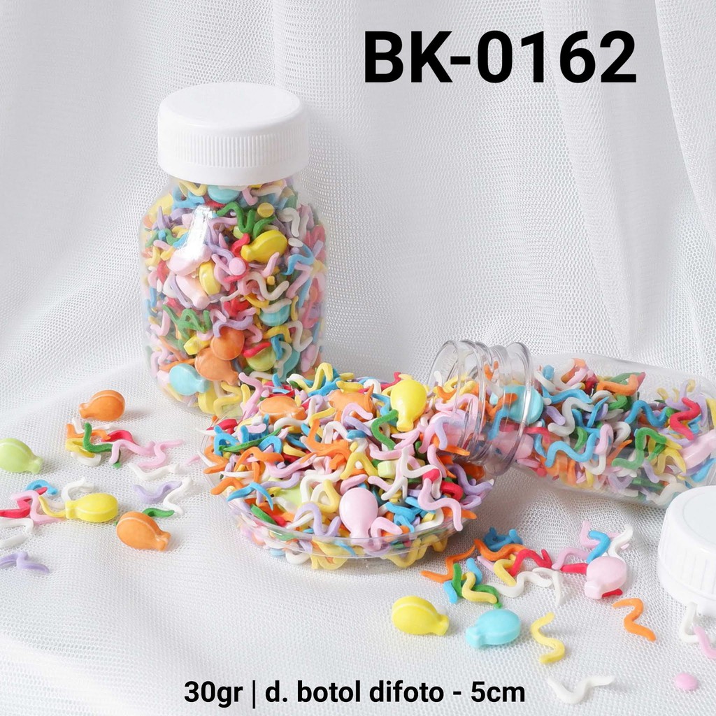 

BK-0162 Sprinkles sprinkle sprinkel 30gr 30 gram balon confetti yamama baking grosir murah sprinkles cake dekorasi mutiara trimit decoration story sprinklestory sprinklesstory sprinkle story yamama baking