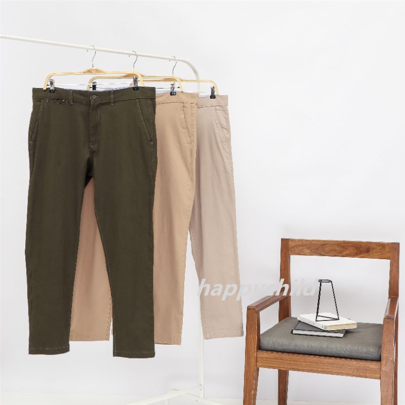 Celana Chino Panjang Pria Stretch 3% Happychild