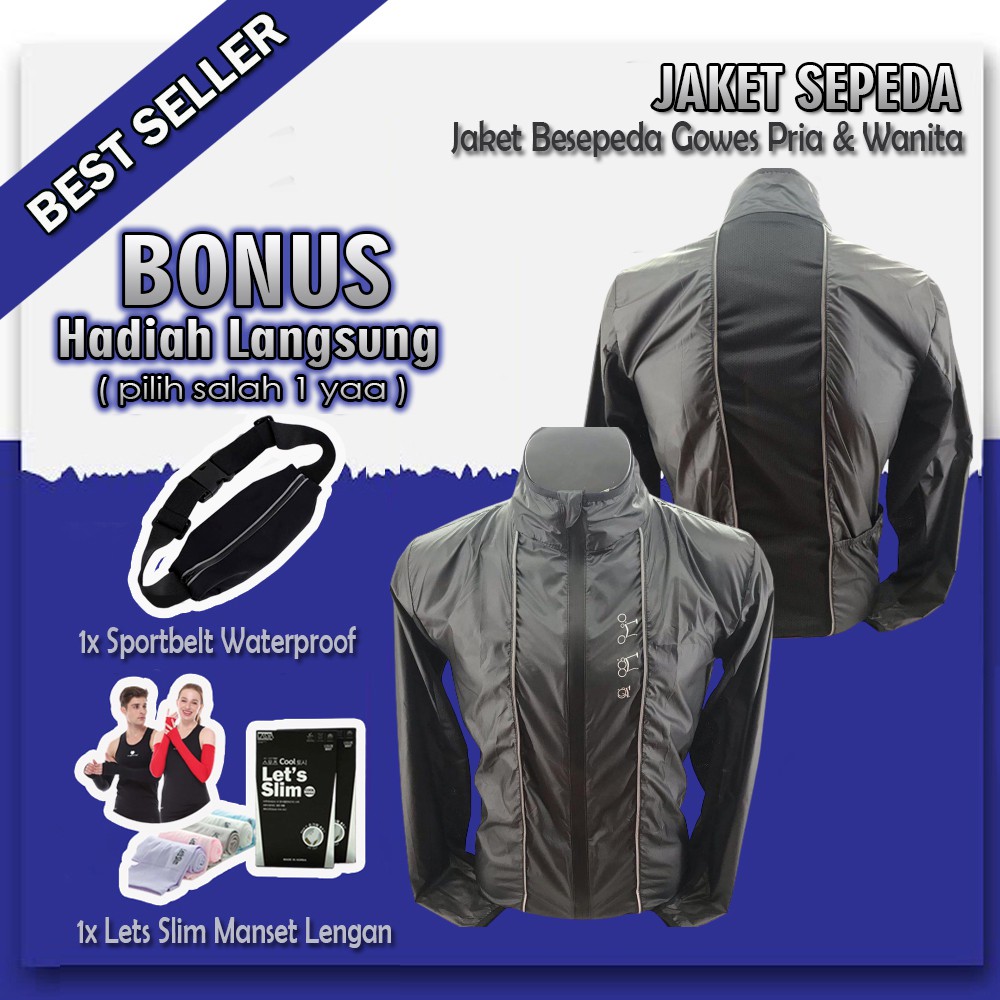 Jaket Sepeda Lipat Gowes Pria Wanita Jacket Windbreaker Olahraga Gowes