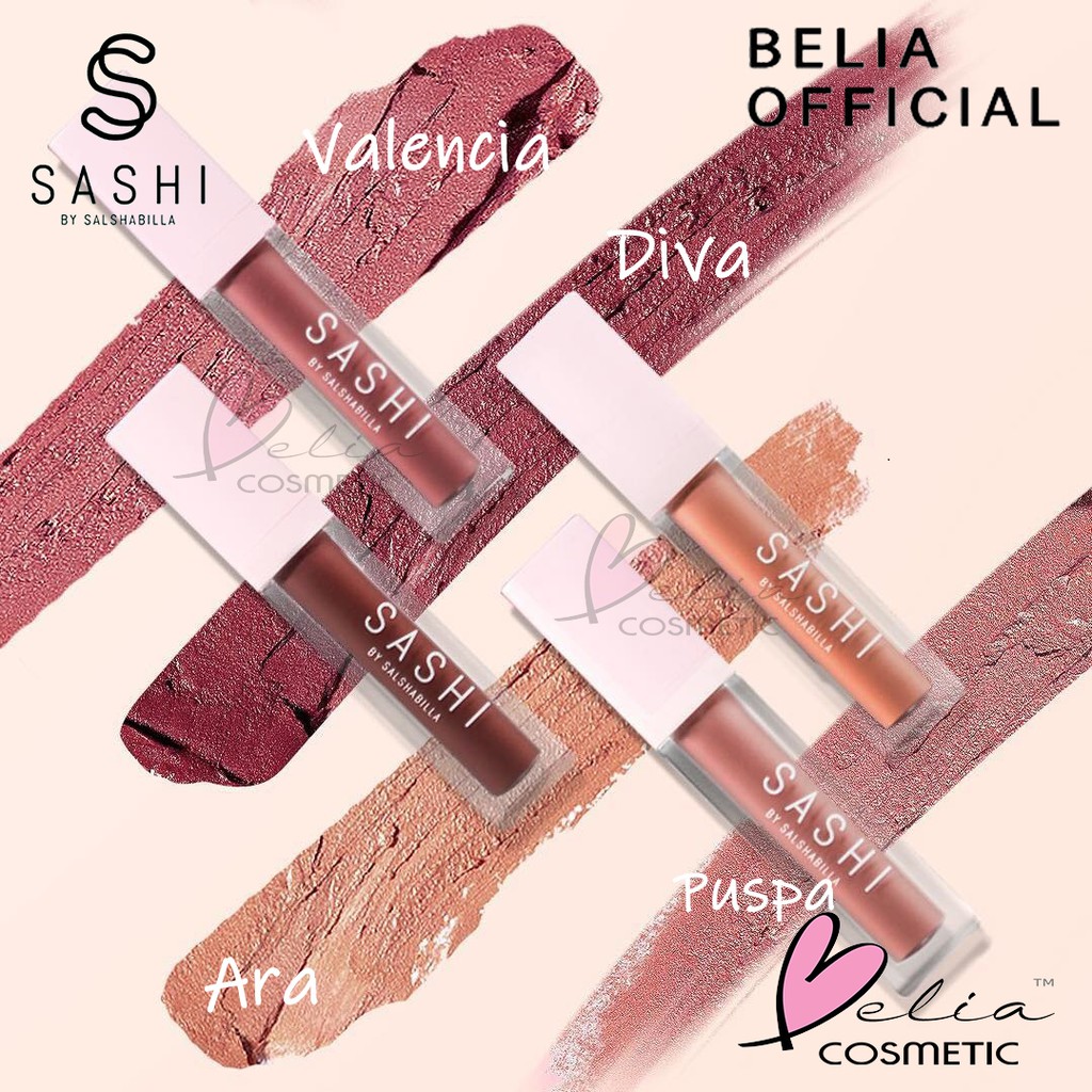 ❤ BELIA ❤ SASHI by Salshabilla Adriani Lip Matte 4.5g ( lip cream sashi halal ) Formulated in Korea