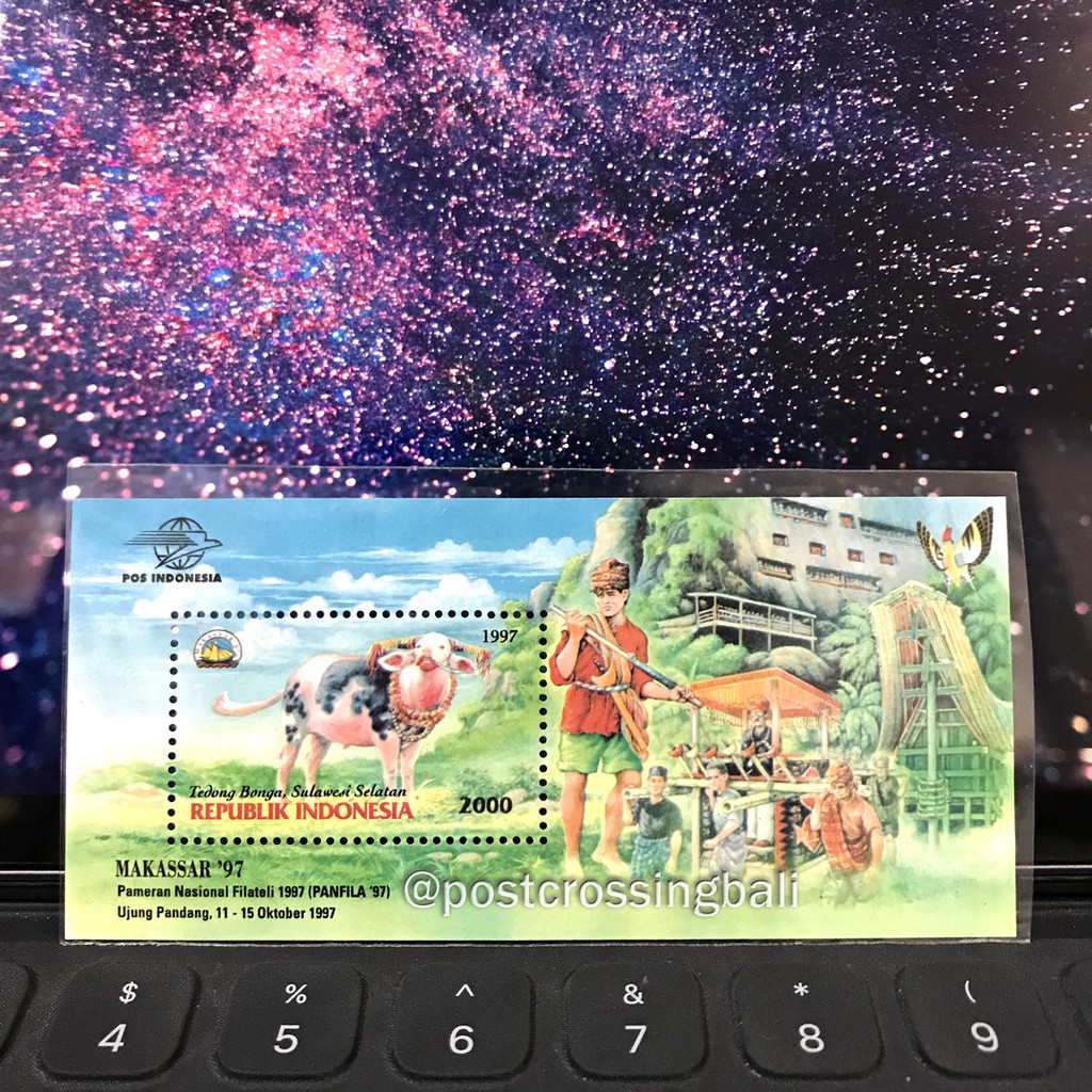 

Prangko Panfila Makassar 97 Tedong Bonga Souvenir Sheet Perangko Murah Original