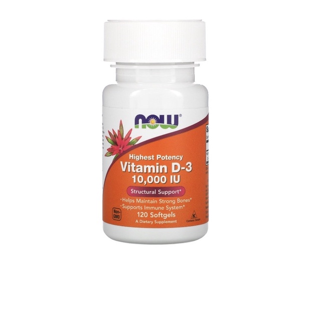 Now High Potency Vitamin D-3 10000IU 120 softgels