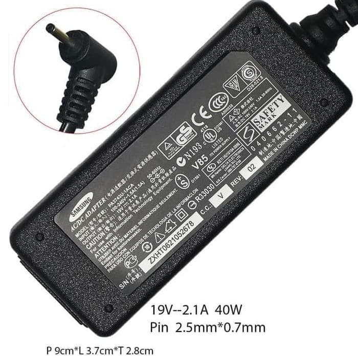 Adaptor Charger Original Laptop Samsung 19v-2.1a (3.0*1.1) Colokan kecil BERGARANSI