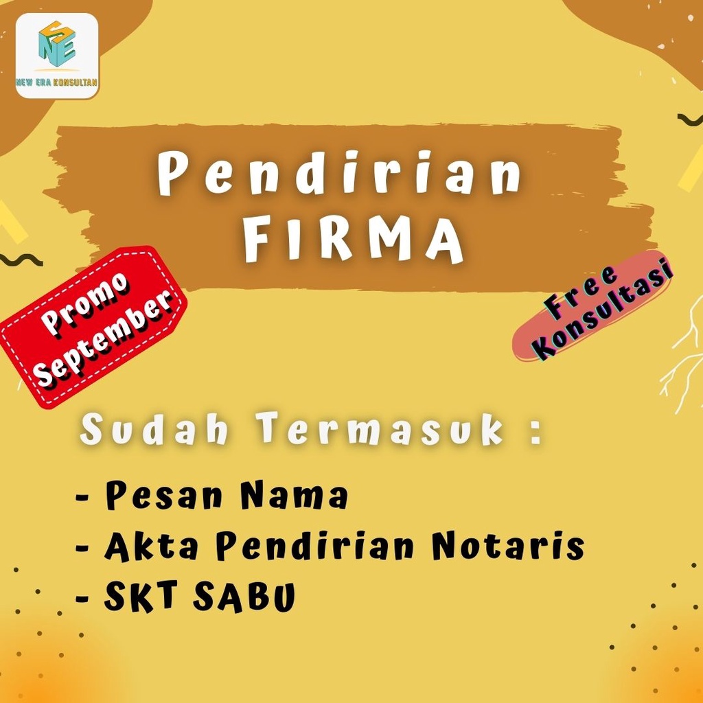 

PROMO SEPTEMBER PENDIRIAN FIRMA