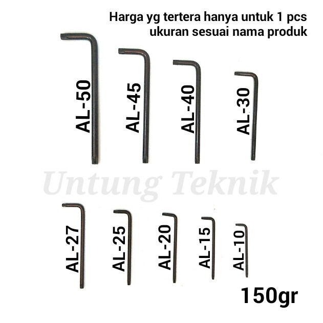 WIPRO AL- T40 TORX Alley Key - Kunci L bintang ukutan T40