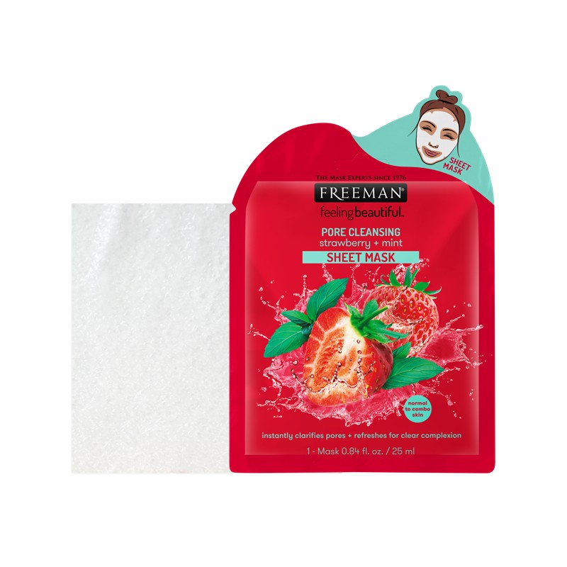 Freeman Pore Cleansing Strawberry + Mint Sheet Mask