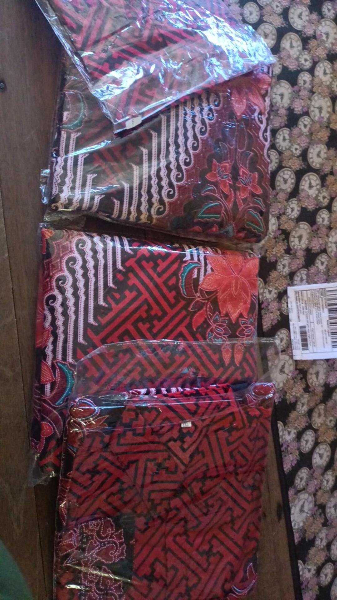 Bisa Pisah Batik Couple Keluarga Sania Ruffle Ori Ndoro Jowi Motif Bata Merah